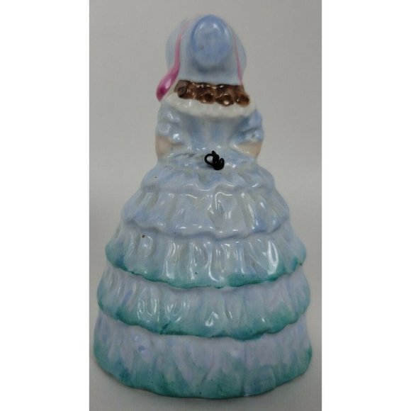 Vintage W.H. Goss Southern Belle Girl in Blue Dress Bell England - Picture 3 of 7